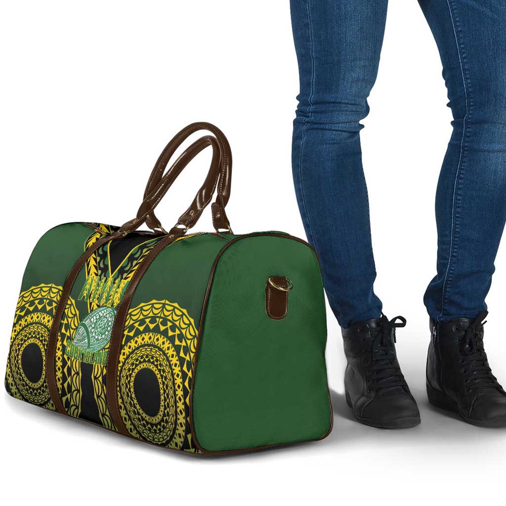 Avaiki Cook Islands Rugby Travel Bag Kuki Airani Tatau Black LT14 - Polynesian Pride