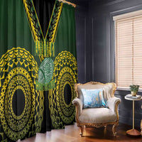 Avaiki Cook Islands Rugby Window Curtain Kuki Airani Tatau Black - Polynesian Pride