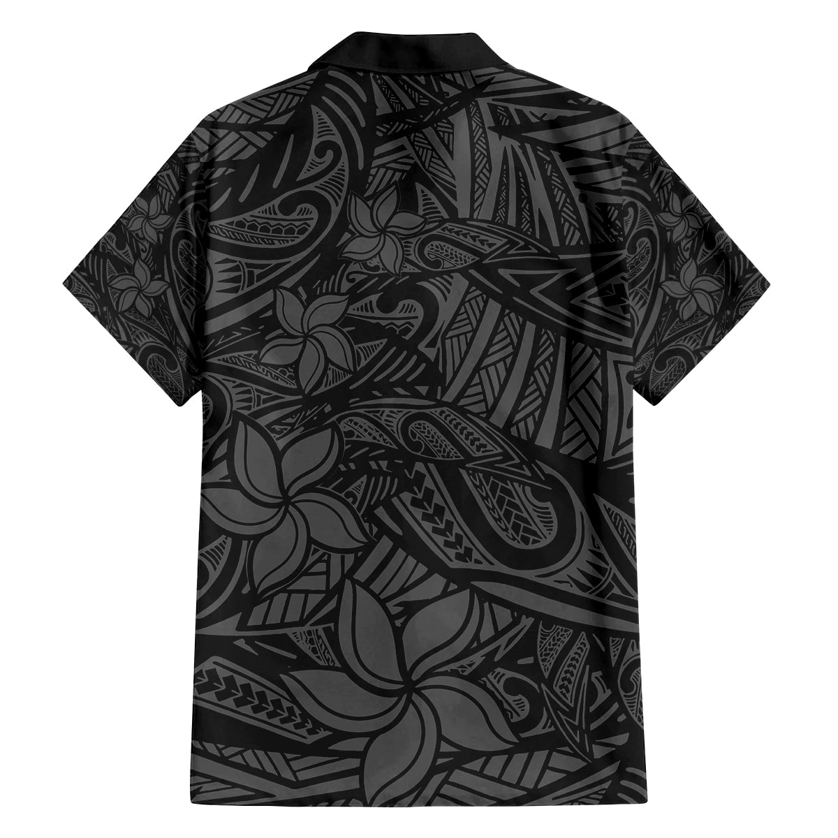 Polynesia Family Matching Off Shoulder Long Sleeve Dress and Hawaiian Shirt Polynesian Pattern Mix Plumeria Black LT14 - Polynesian Pride