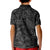 Polynesia Kid Polo Shirt Polynesian Pattern Mix Plumeria Black LT14 - Polynesian Pride