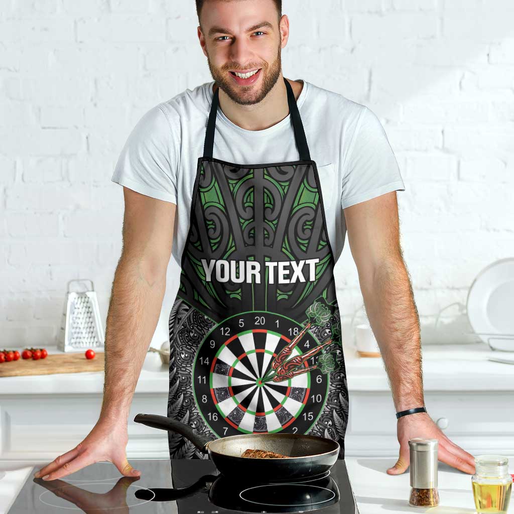 Personalised New Zealand Darts Apron Dartboard Maori Fern Puhoro Art - Polynesian Pride
