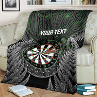 Personalised New Zealand Darts Blanket Dartboard Maori Fern Puhoro Art LT14 - Polynesian Pride
