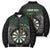 Personalised New Zealand Darts Bomber Puffer Jacket Dartboard Maori Fern Puhoro Art - Polynesian Pride