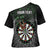Personalised New Zealand Darts Cross Shoulder Shirt Dartboard Maori Fern Puhoro Art - Polynesian Pride