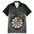 Personalised New Zealand Darts Family Matching Mermaid Dress and Hawaiian Shirt Dartboard Maori Fern Puhoro Art