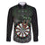 Personalised New Zealand Darts Family Matching Mermaid Dress and Hawaiian Shirt Dartboard Maori Fern Puhoro Art