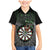 Personalised New Zealand Darts Family Matching Mermaid Dress and Hawaiian Shirt Dartboard Maori Fern Puhoro Art