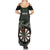 Personalised New Zealand Darts Family Matching Summer Maxi Dress and Hawaiian Shirt Dartboard Maori Fern Puhoro Art