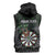 Personalised New Zealand Darts Sleeveless Zip Hoodie Dartboard Maori Fern Puhoro Art - Polynesian Pride