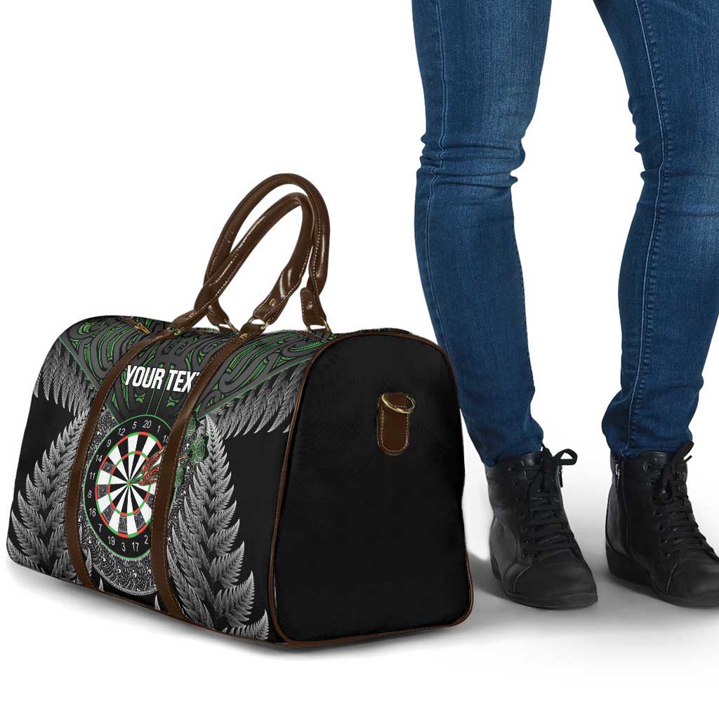 Personalised New Zealand Darts Travel Bag Dartboard Maori Fern Puhoro Art - Polynesian Pride