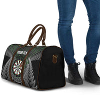 Personalised New Zealand Darts Travel Bag Dartboard Maori Fern Puhoro Art - Polynesian Pride