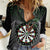 Personalised New Zealand Darts Women Casual Shirt Dartboard Maori Fern Puhoro Art