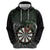 Personalised New Zealand Darts Zip Hoodie Dartboard Maori Fern Puhoro Art