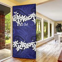 Personalised Cook Islands Pukapuka Door Cover Tiare Maori Polynesian Waves Tattoo