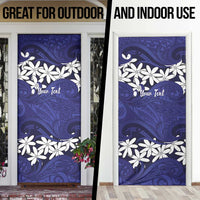Personalised Cook Islands Pukapuka Door Cover Tiare Maori Polynesian Waves Tattoo