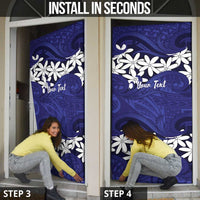 Personalised Cook Islands Pukapuka Door Cover Tiare Maori Polynesian Waves Tattoo