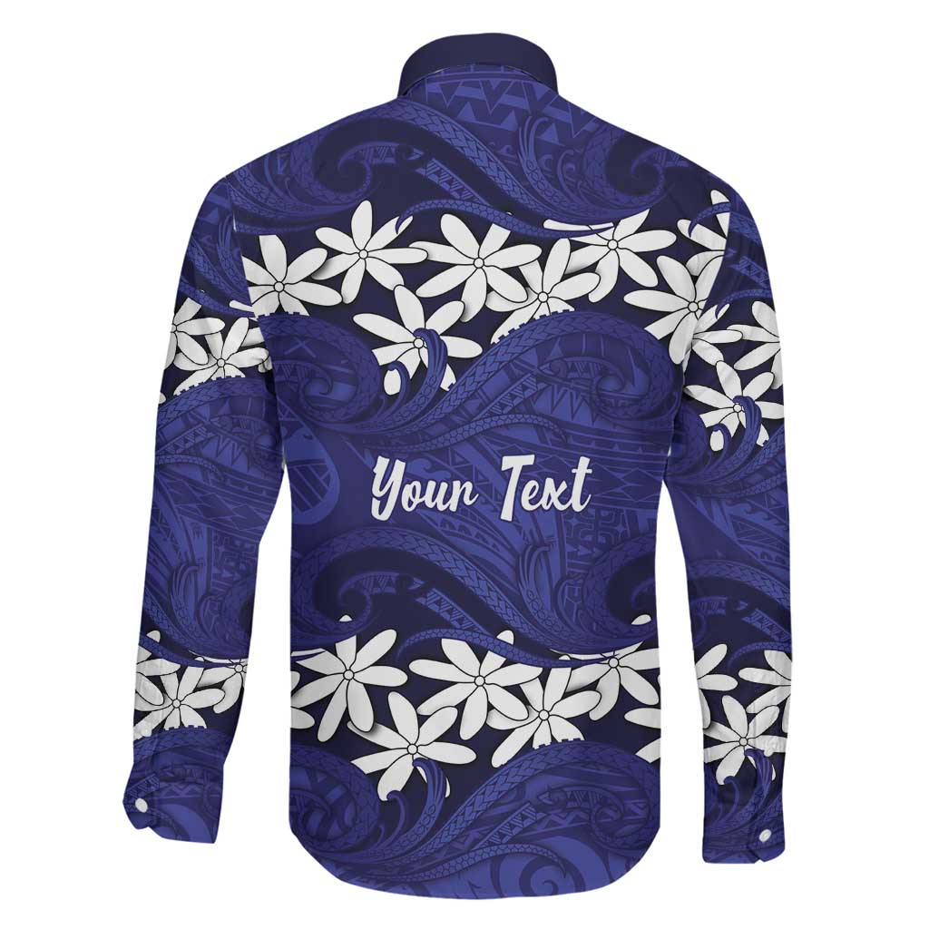 Personalised Cook Islands Pukapuka Family Matching Short Sleeve Bodycon Dress and Hawaiian Shirt Tiare Maori Polynesian Waves Tattoo LT14 - Polynesian Pride