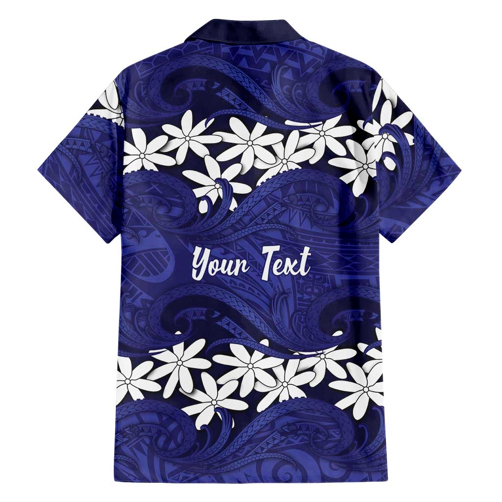 Personalised Cook Islands Pukapuka Family Matching Summer Maxi Dress and Hawaiian Shirt Tiare Maori Polynesian Waves Tattoo LT14 - Polynesian Pride