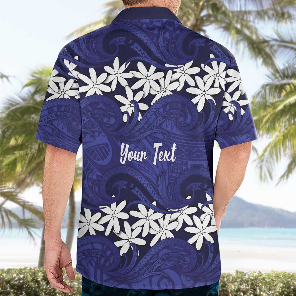 Personalised Cook Islands Pukapuka Hawaiian Shirt Tiare Maori Polynesian Waves Tattoo LT14 - Polynesian Pride