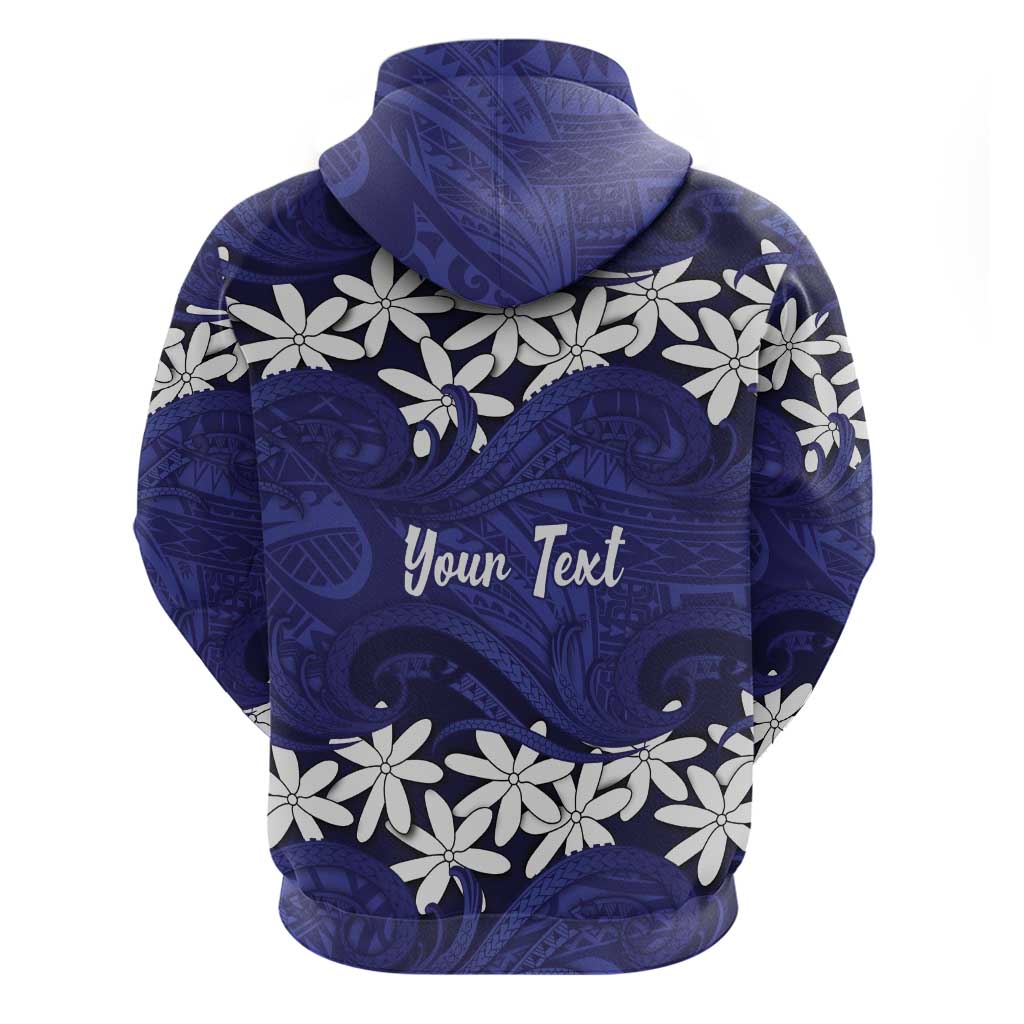 Personalised Cook Islands Pukapuka Hoodie Tiare Maori Polynesian Waves Tattoo LT14 - Polynesian Pride