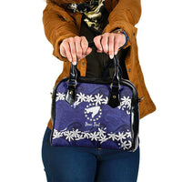 Personalised Cook Islands Pukapuka Shoulder Handbag Tiare Maori Polynesian Waves Tattoo