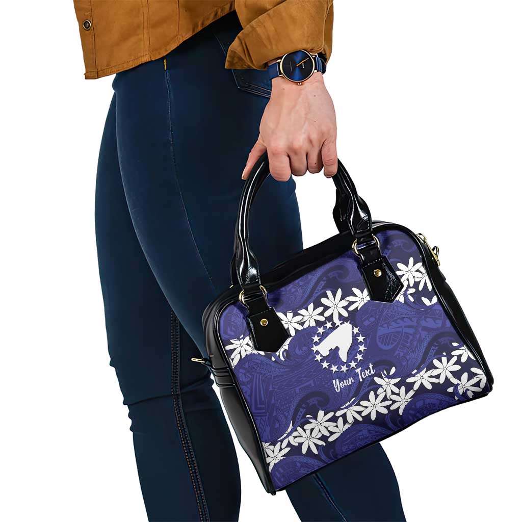 Personalised Cook Islands Pukapuka Shoulder Handbag Tiare Maori Polynesian Waves Tattoo