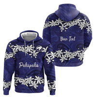 Personalised Cook Islands Pukapuka Zip Hoodie Tiare Maori Polynesian Waves Tattoo LT14 - Polynesian Pride