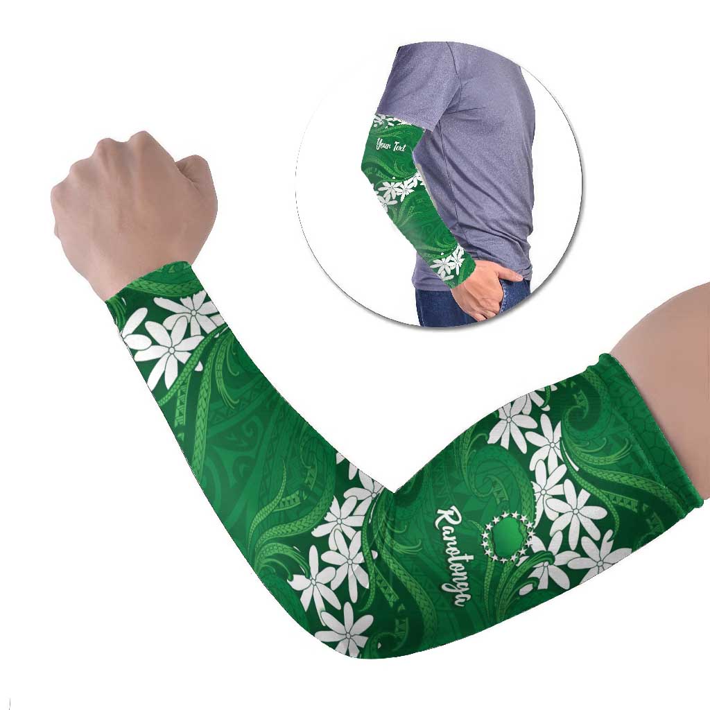 Personalised Cook Islands Rarotonga Arm Sleeves Tiare Maori Polynesian Waves Tattoo