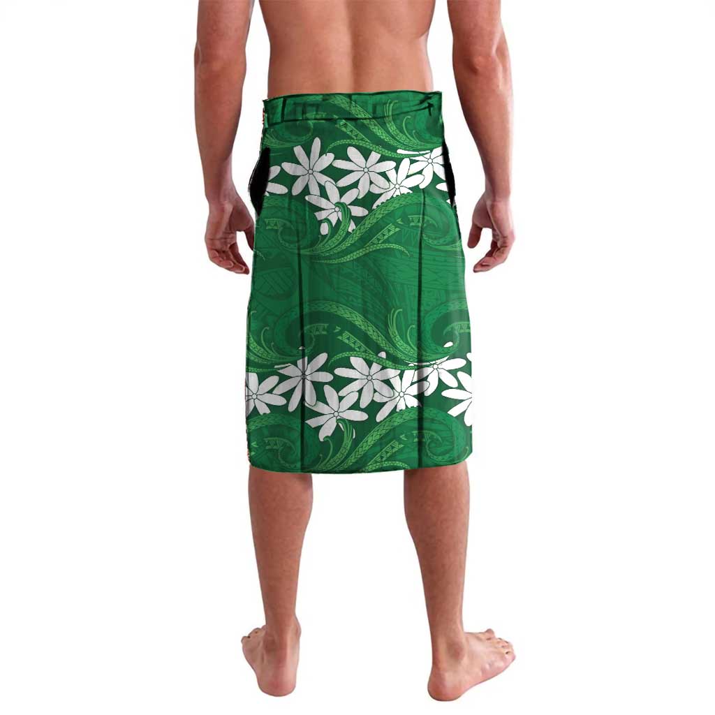 Personalised Cook Islands Rarotonga Lavalava Tiare Maori Polynesian Waves Tattoo