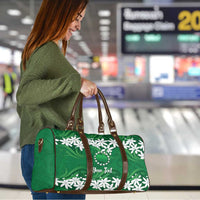 Personalised Cook Islands Rarotonga Travel Bag Tiare Maori Polynesian Waves Tattoo