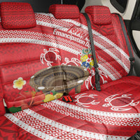 Kingdom Of Tonga Emancipation Day Back Car Seat Cover Tongan Ngatu With Kumete Red