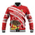Kingdom Of Tonga Emancipation Day Baseball Jacket Tongan Ngatu With Kumete Red