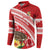 Kingdom Of Tonga Emancipation Day Button Sweatshirt Tongan Ngatu With Kumete Red
