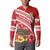 Kingdom Of Tonga Emancipation Day Button Sweatshirt Tongan Ngatu With Kumete Red