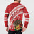 Kingdom Of Tonga Emancipation Day Button Sweatshirt Tongan Ngatu With Kumete Red