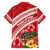 Kingdom Of Tonga Emancipation Day Family Matching Puletasi and Hawaiian Shirt Tongan Ngatu With Kumete Red