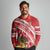 Kingdom Of Tonga Emancipation Day Long Sleeve Polo Shirt Tongan Ngatu With Kumete Red