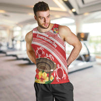 Kingdom Of Tonga Emancipation Day Men Tank Top Tongan Ngatu With Kumete Red
