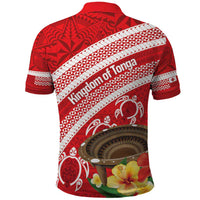 Kingdom Of Tonga Emancipation Day Polo Shirt Tongan Ngatu With Kumete Red