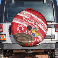 Kingdom Of Tonga Emancipation Day Spare Tire Cover Tongan Ngatu With Kumete Red