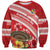 Kingdom Of Tonga Emancipation Day Sweatshirt Tongan Ngatu With Kumete Red