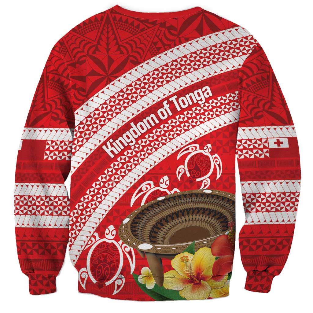 Kingdom Of Tonga Emancipation Day Sweatshirt Tongan Ngatu With Kumete Red