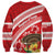 Kingdom Of Tonga Emancipation Day Sweatshirt Tongan Ngatu With Kumete Red