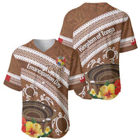 Kingdom Of Tonga Emancipation Day Baseball Jersey Tongan Ngatu With Kumete Brown