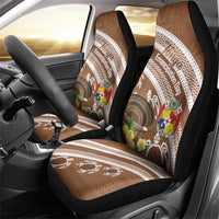 Kingdom Of Tonga Emancipation Day Car Seat Cover Tongan Ngatu With Kumete Brown