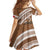 Kingdom Of Tonga Emancipation Day Family Matching Off Shoulder Short Dress and Hawaiian Shirt Tongan Ngatu With Kumete Brown
