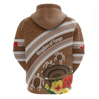 Kingdom Of Tonga Emancipation Day Hoodie Tongan Ngatu With Kumete Brown