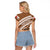 Kingdom Of Tonga Emancipation Day Raglan Cropped T Shirt Tongan Ngatu With Kumete Brown