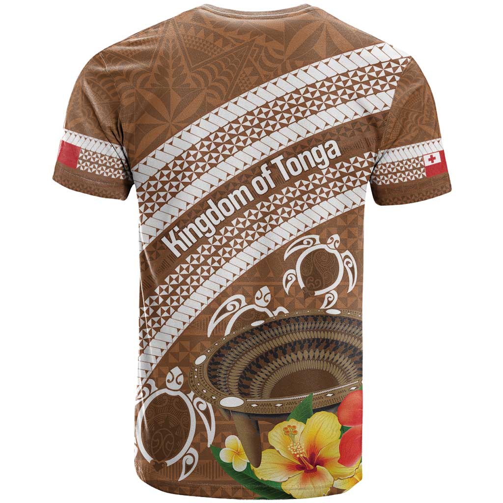 Kingdom Of Tonga Emancipation Day T Shirt Tongan Ngatu With Kumete Brown