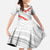 Tonga White Sunday Family Matching Off The Shoulder Long Sleeve Dress and Hawaiian Shirt Heilala Flowers Tongan Ngatu Pattern